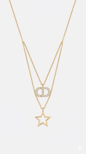 قلادة DIOR ذهبي