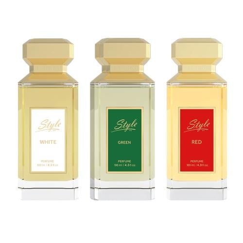مجموعة ستايل II (احمر-اخضر-ابيض)عطور بخاخ 3*100مل
