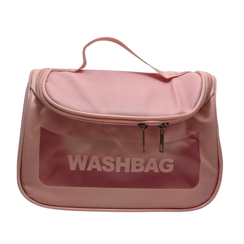 شنطة ميك اب بينك مقاومة للماء من صالون سيستم