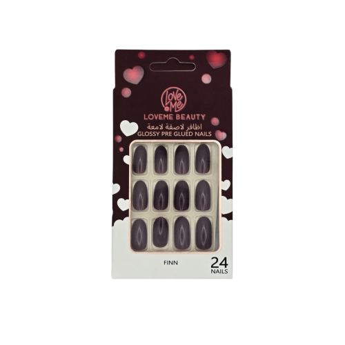 أظافر لاصقة لامعة لون عودي من Loveme Beauty