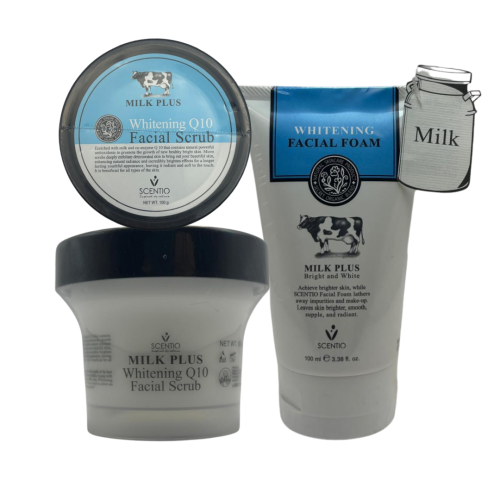 مجموعة عناية و تفتيح الوجه برايت آند وايت ميلك بلس...