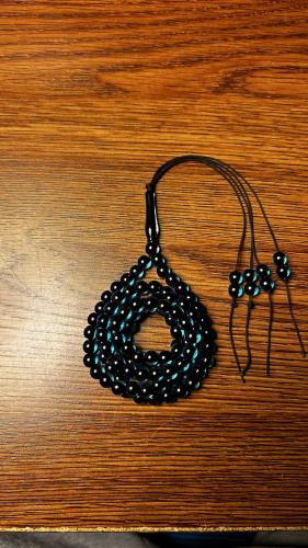 Turquoise transparent rosary | round