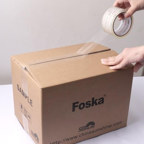 شريط تيب لاصق شفاف FOSKA - بطول 100 متر و عرض 48 م...