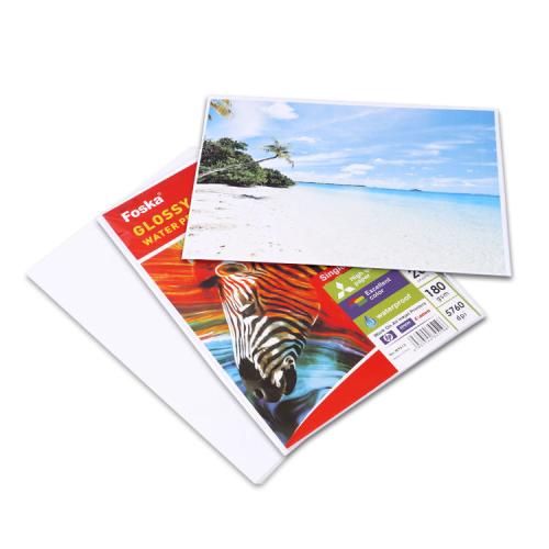 ورق صور لامع A4 مقاوم للماء FOSKA 180 GSM عدد 20 و...