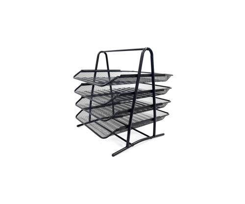 منظم مستندات معدني بأربع طبقات