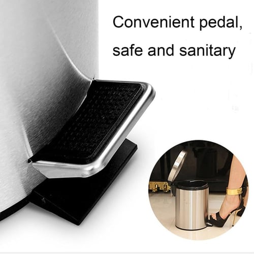 سلة مهملات FOSKA ستانلس ستيل ضغط بالقدم 5 لتر