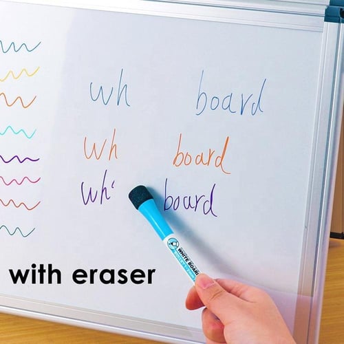 أقلام ماركر سبورة بألوان متنوعة مع ممحاة FOSKA مقا...