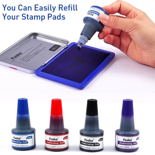 وسادة اختام FOSKA مقاس 12x8 سم - لون أسود