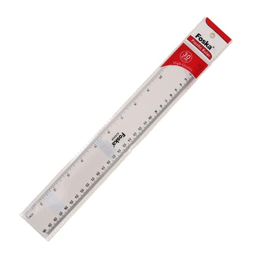 مسطرة بلاستيكية FOSKA مقاس 30x3.8 سم