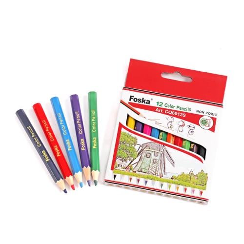 أقلام تلوين خشبية ملونة سداسية الشكل FOSKA بطول 3....