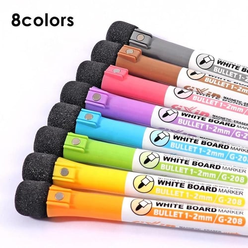 أقلام ماركر سبورة بألوان متنوعة مع ممحاة FOSKA مقا...