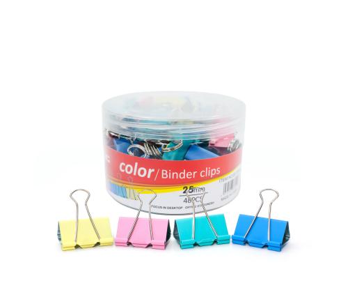 مثبت ورق مقاس 25 ملم بألوان متنوعة عدد 48