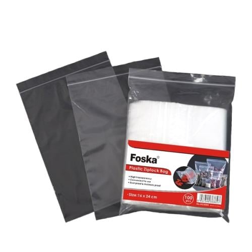 أكياس FOSKA ذاتية الإغلاق مقاس 16x24 سم - 100 قطعة