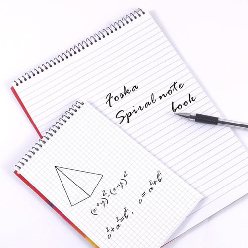 دفتر ملاحظات FOSKA A5 حلزوني مخطط - 50 ورقة