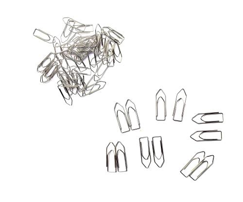 مشابك ورق مقاس 30 ملم لون فضي عدد 100