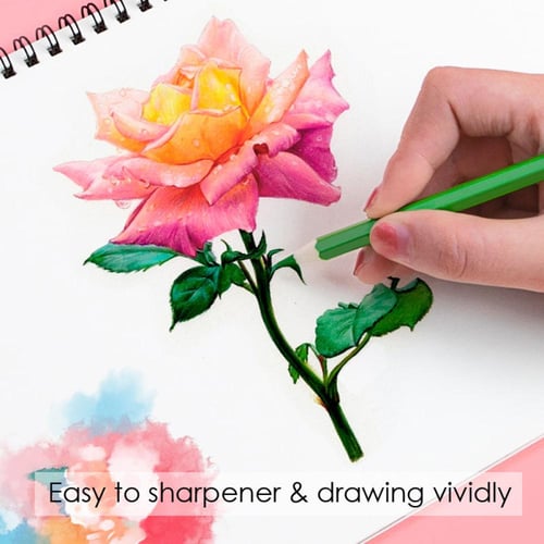 أقلام تلوين خشبية ملونة سداسية الشكل FOSKA بعبوة ت...