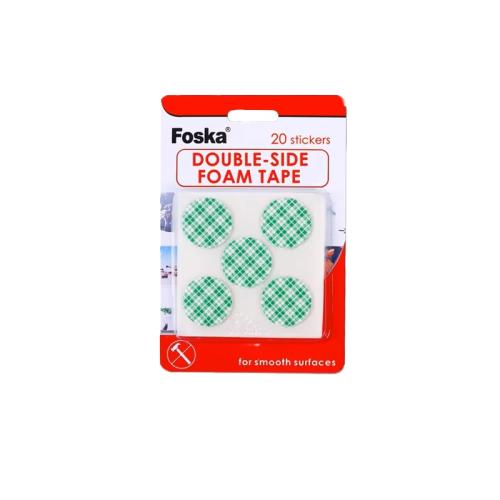 شريط تثبيت مزدوج الجوانب FOSKA بقطر 27 ملم 20 قطعة