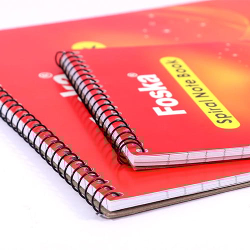 دفتر ملاحظات FOSKA A5 حلزوني مخطط - 50 ورقة