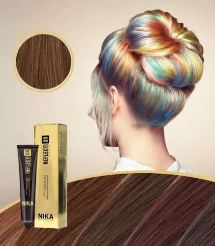 Nika natural gray medium blonde hair dye 7.19/7AP