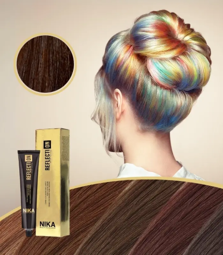 Nika natural medium brown hair dye 4.7/4B/1:1
