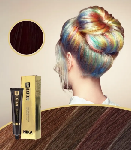Nika natural brown hair dye mahogany medium 4.5/4M...