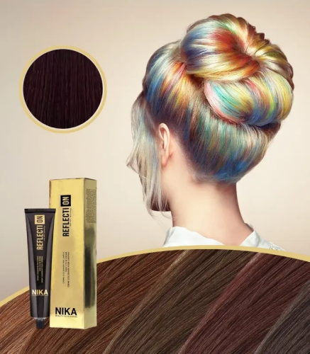Nika natural copper brown hair dye 4.4/4C/1:1