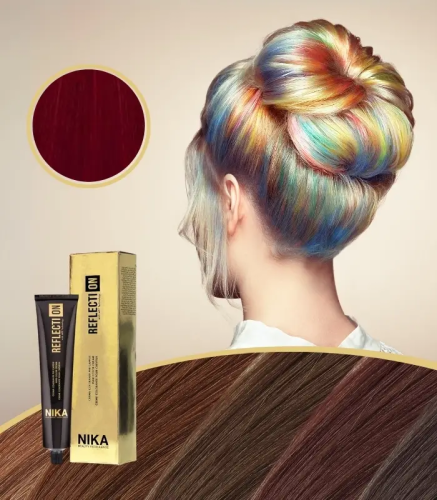 Nika natural blonde hair dye medium red 7.46/7CR
