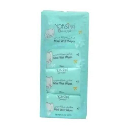 نورسين مناديل مبلله ميني 10قطع*12بكت تيفني