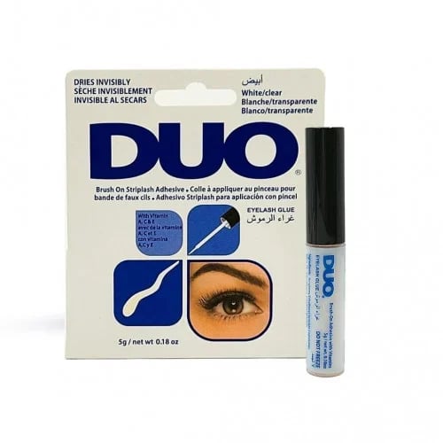 Two white eyelash glue, feather, 5 SAR