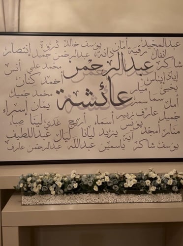 لوحة اسماء العائلة 3