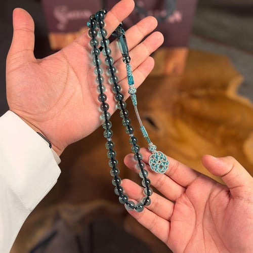 سبحة بكلايت لون خزامي لاڤندر ١٠ مل فضة