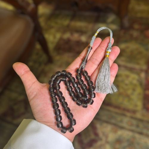 سبحة اسود شفاف بكلايت كركوشة