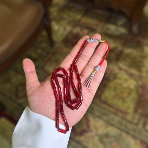 مسباح تراب كهرب بريحة صنوبري كركوشة عنابي شفاف