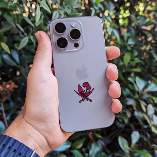 ستيكر معدن لاصق شعار دولة قطر