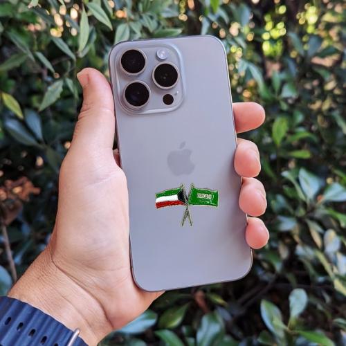 ستيكر معدن لاصق شعار علم السعودية و الكويت