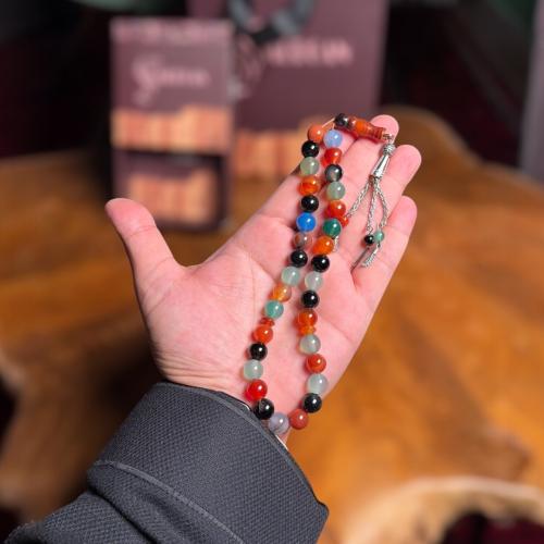 مسباح حجر العقيق الوان