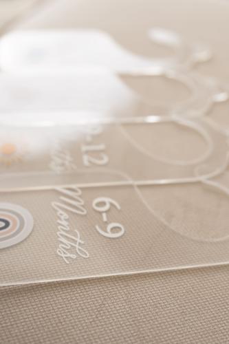 Acrylic tag transparent for dividing children's clothes