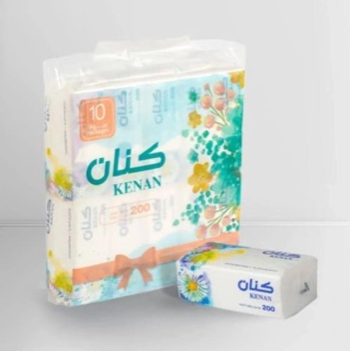 10 عبوات مناديل كنان 200 ورقة