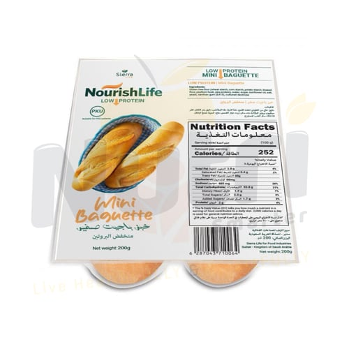 LOW PROTEIN MINI BAGUETTES - Net Weight 200 Gram