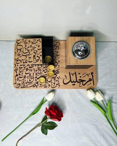 مبخرة خشب + اكريليك فاخرة مميزة