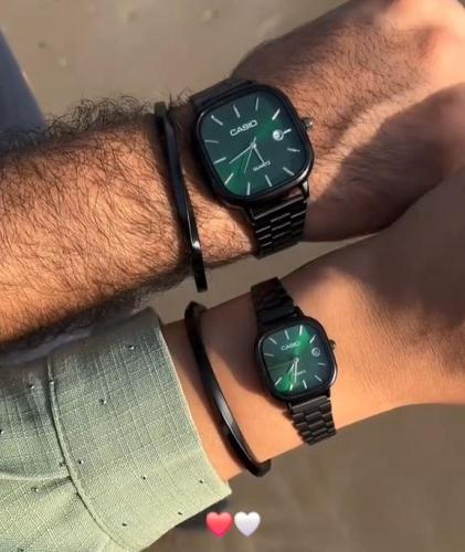 كاسيو LTP كبلز اسود مينا أخضر