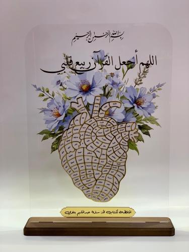 لوح قاعدة سور القرآن اللون الأزرق