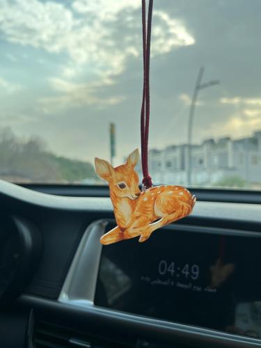 تعليقة أكريليك دائرية بصور حيوانات