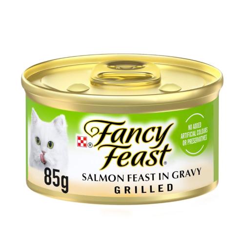 Fancy Feast moist food for cats grilled salmon in...