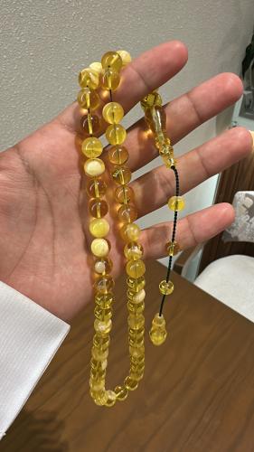 مسباح مستكة مصري اصفر كهرماني برائحة
