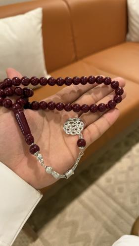 مسباح بكلايت طربزونة معدن لون عنابي غامق