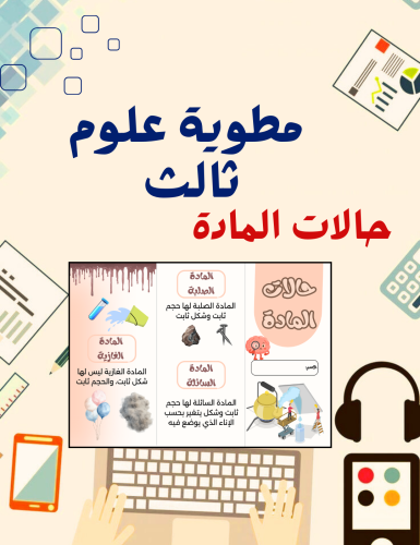 مطوية حالات المادة علوم ثالث