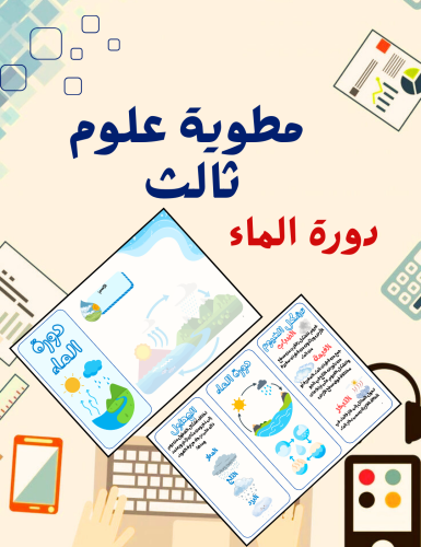 مطوية دورة الماء علوم ثالث