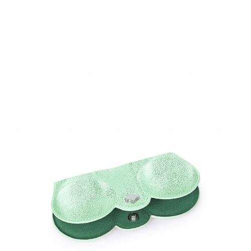 حافظة نظارات فاخرة Green Metallic