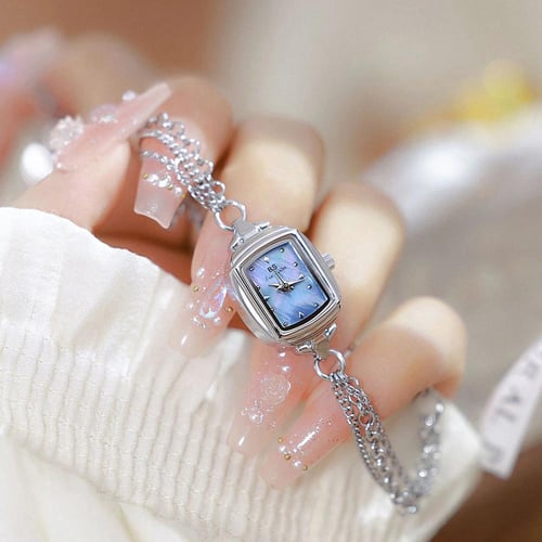 ساعة نسائية فاخرة موضة رومانسية أنيقة فستان ساعات...